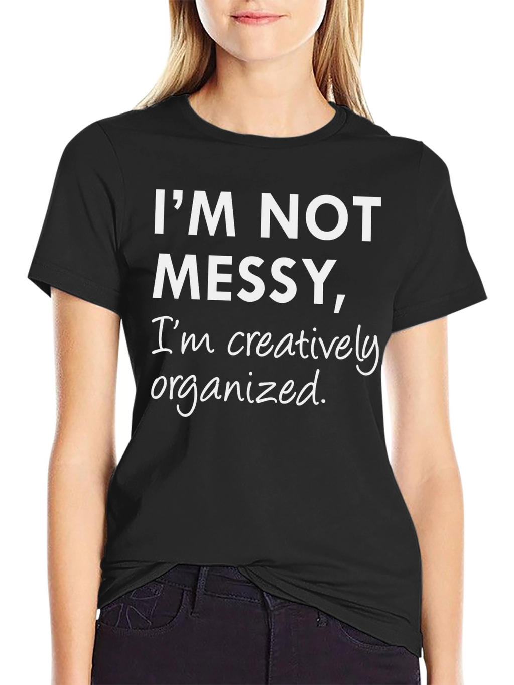 Creatively Organized Graphic T-Shirt - Black