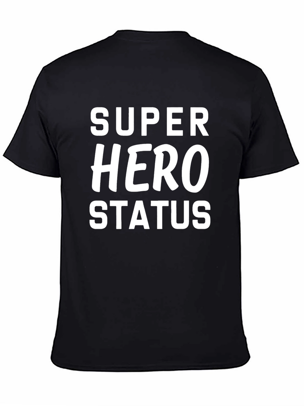Super Hero Status Black Graphic Tee