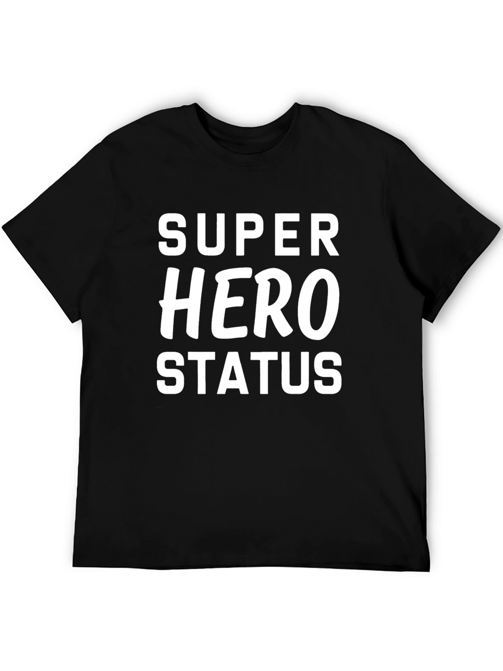 Super Hero Status Black Graphic Tee
