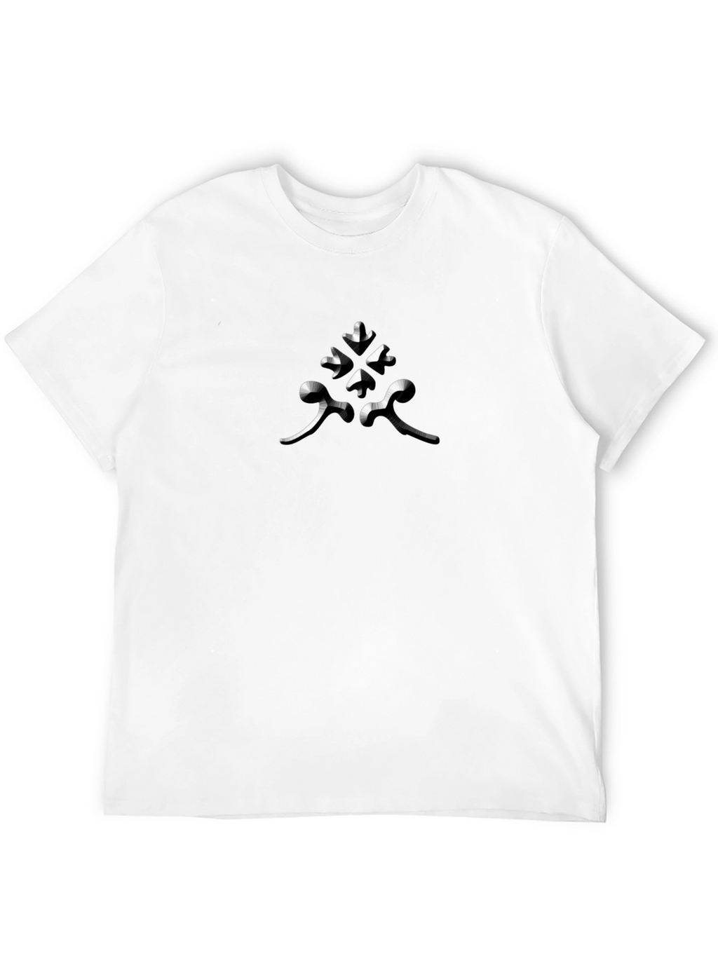 Black Graphic Tee - Abstract Design