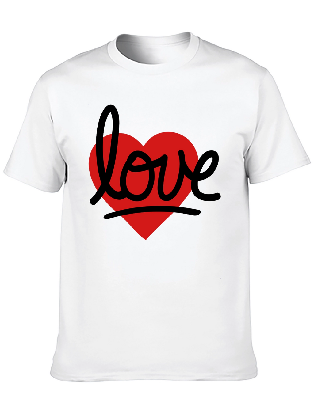 Love Heart Graphic Tee - Black