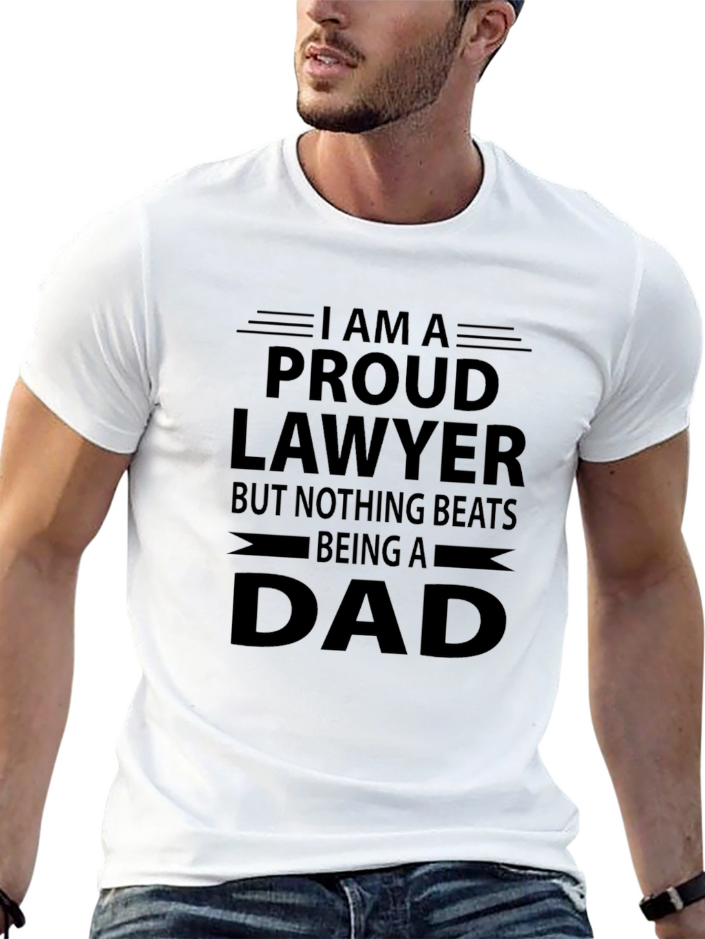 Proud Lawyer Dad Black T-Shirt