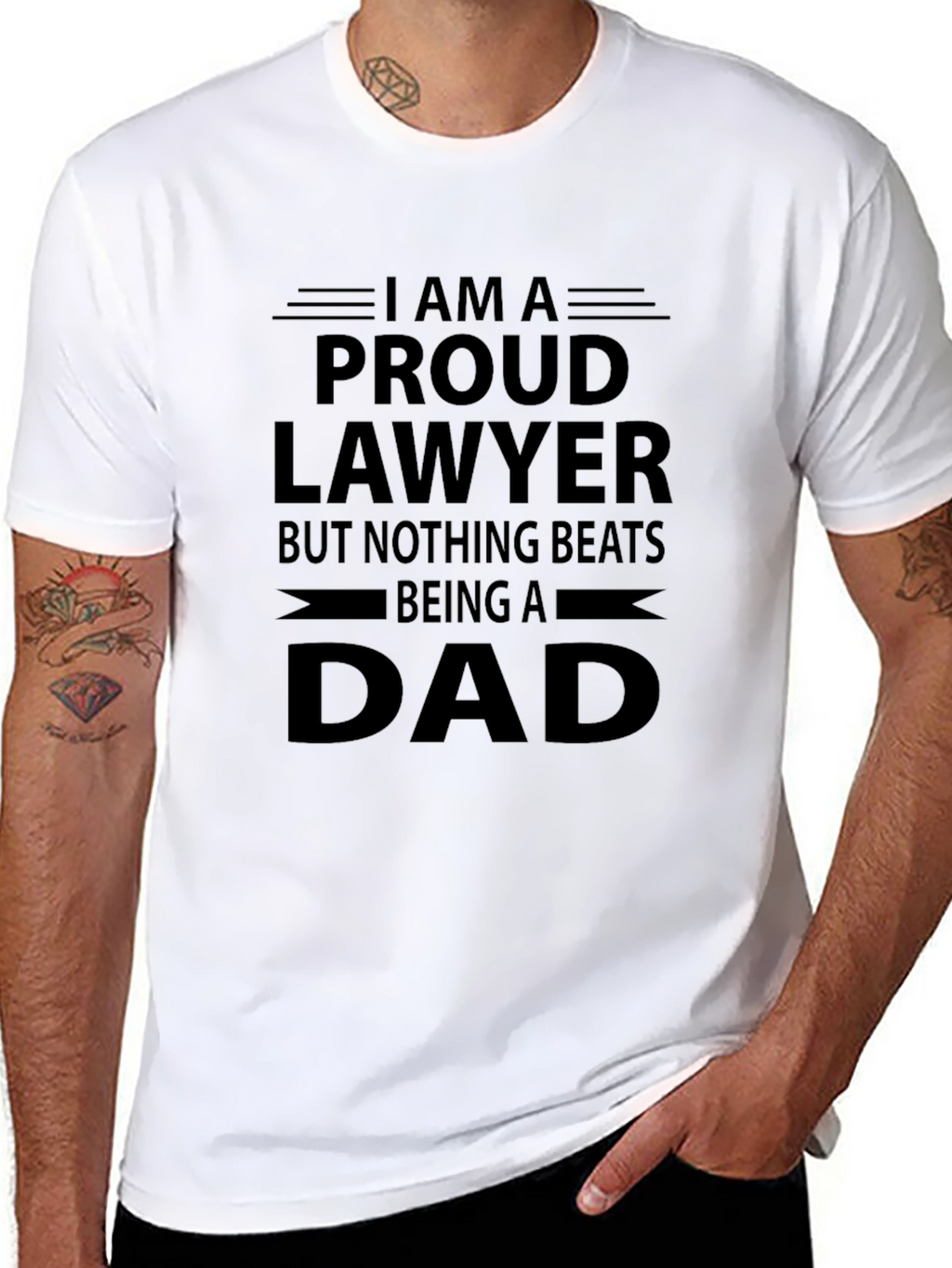 Proud Lawyer Dad Black T-Shirt