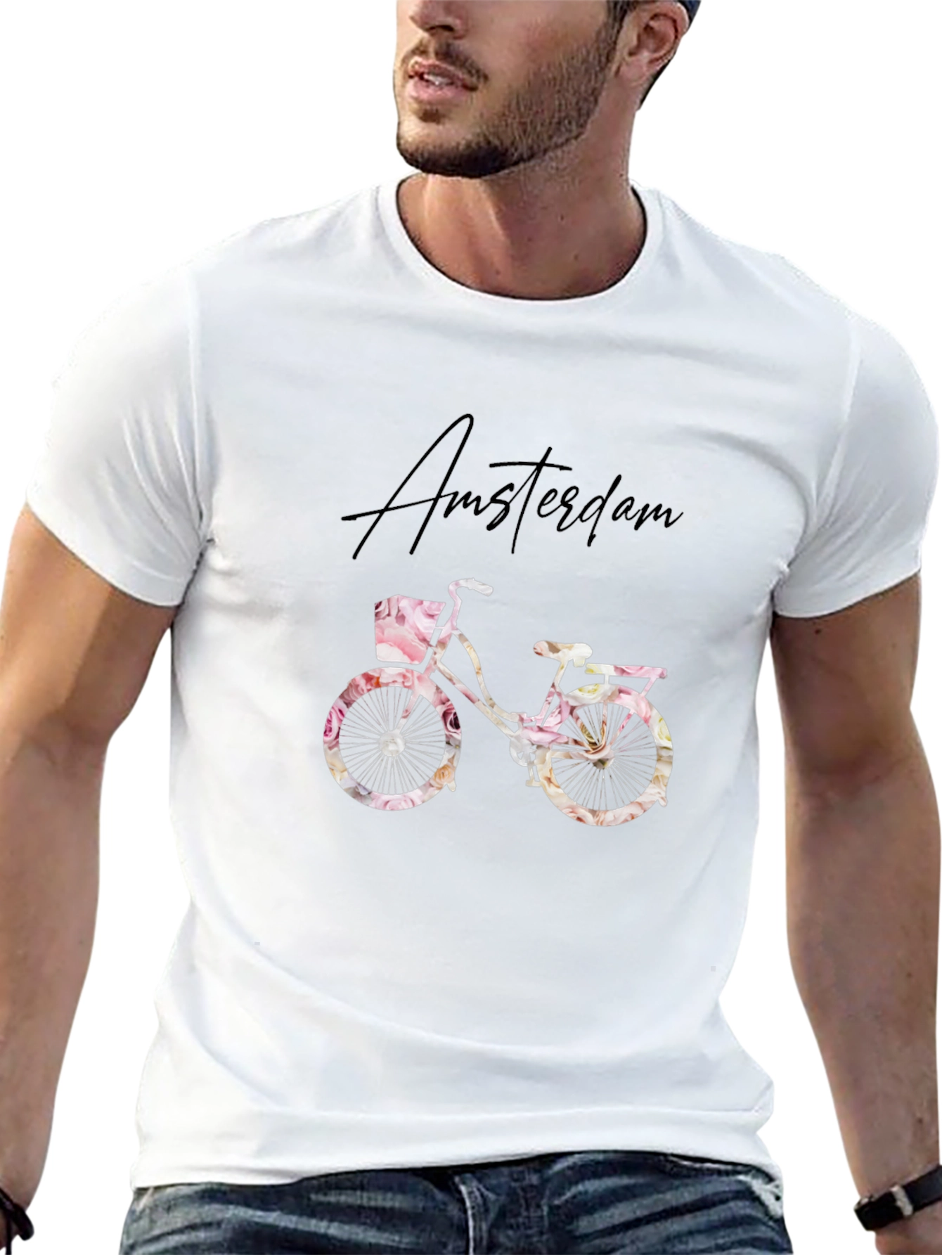 Amsterdam Bike Graphic T-Shirt