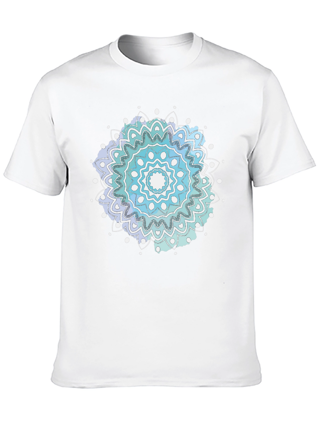 Mens Black Mandala Graphic Tee