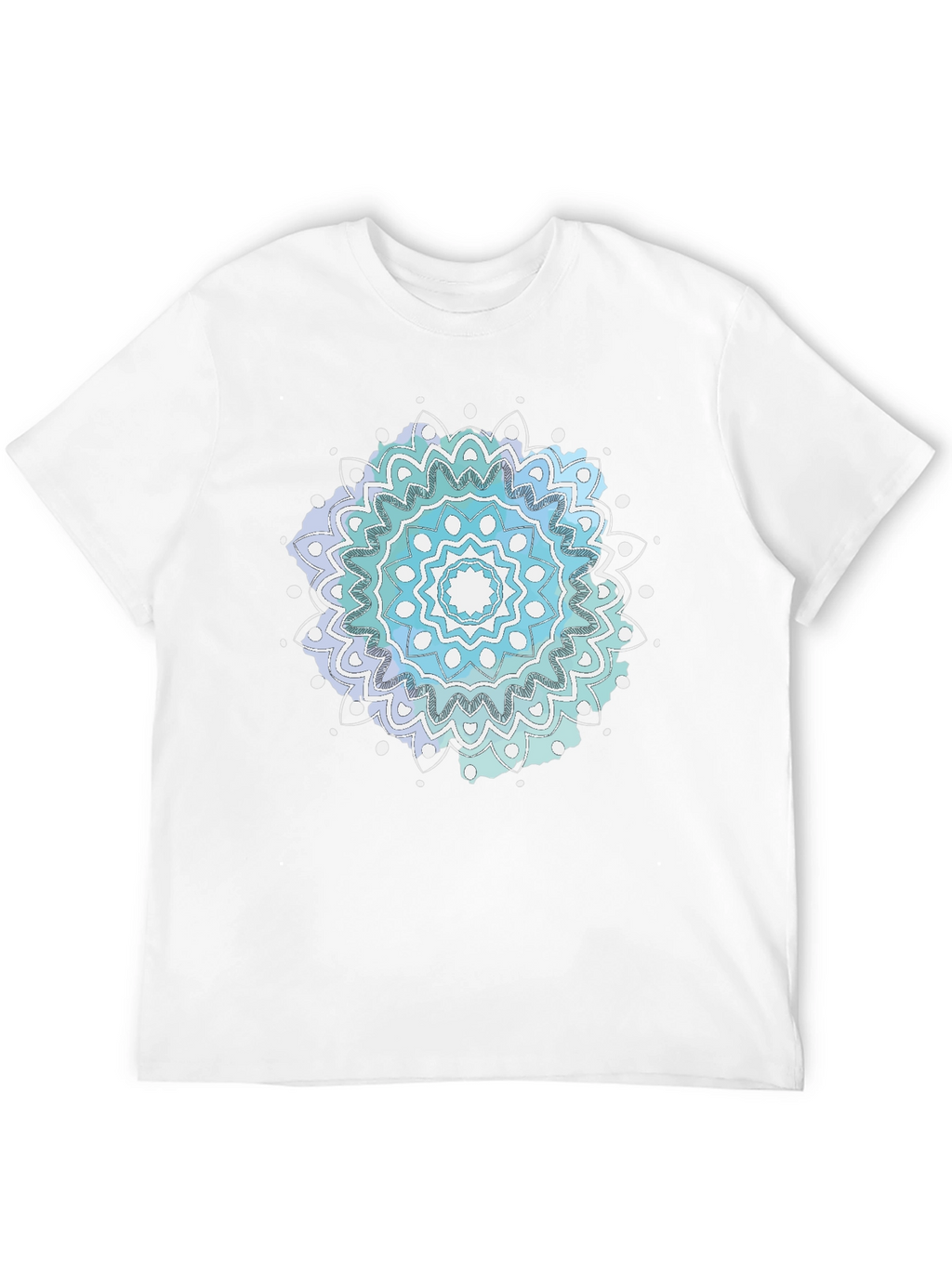 Mens Black Mandala Graphic Tee