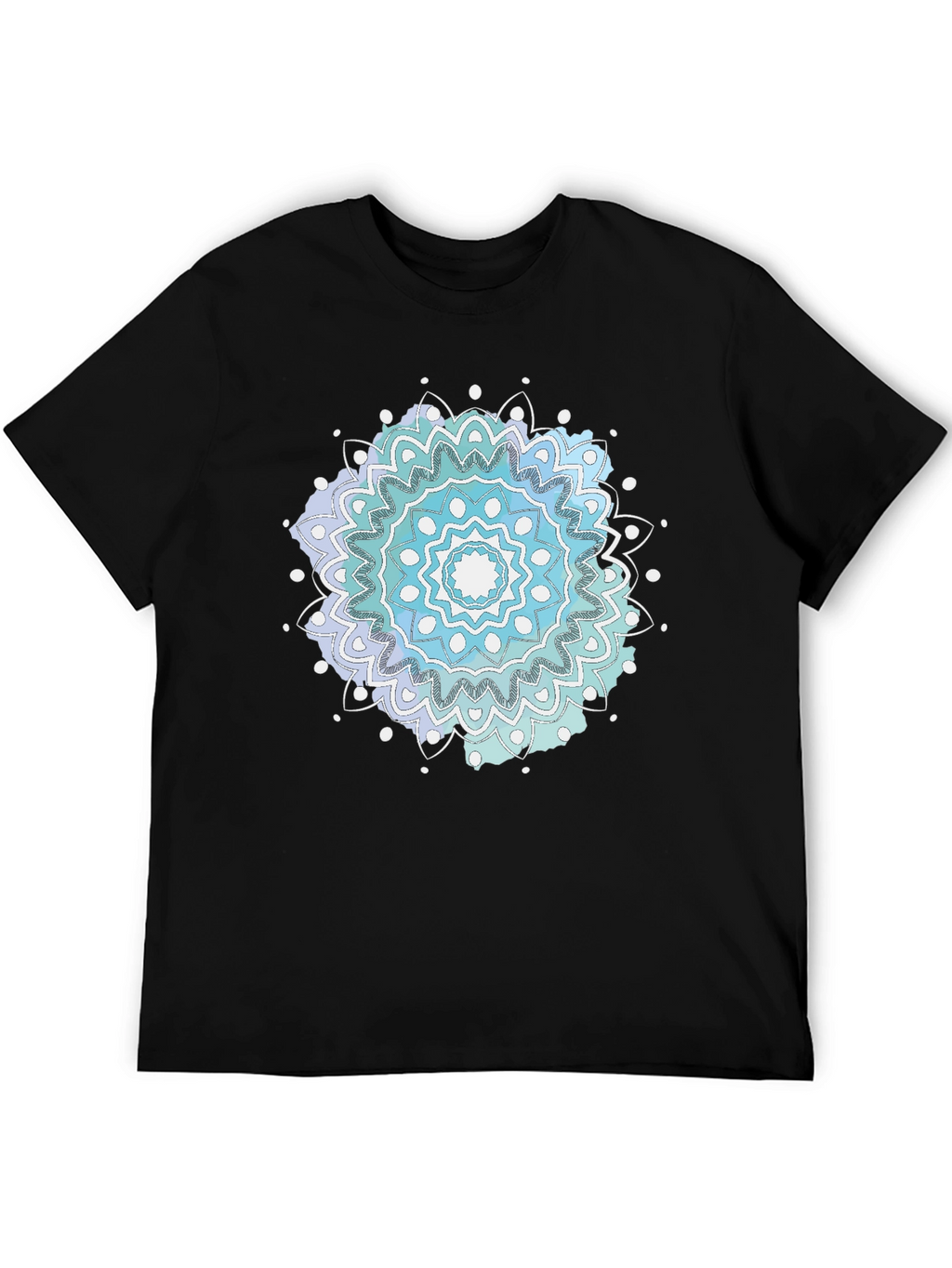 Mens Black Mandala Graphic Tee