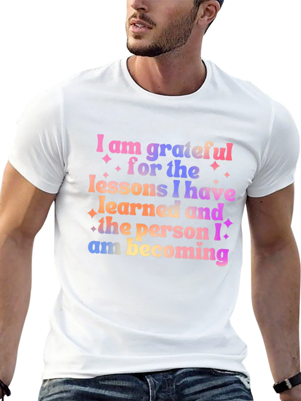 Grateful Lessons Graphic Tee - Motivational Shirt