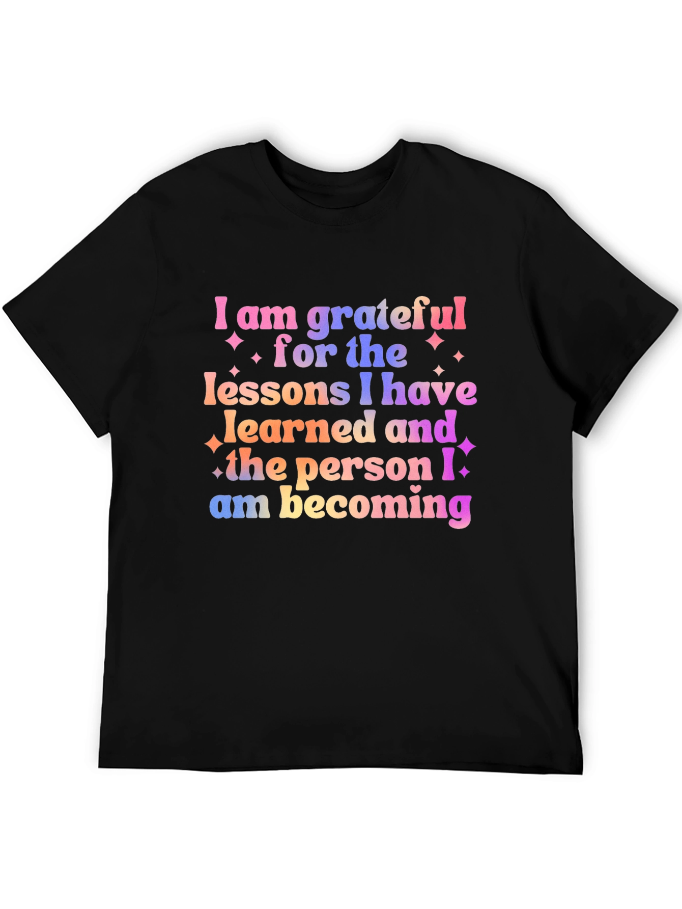 Grateful Lessons Graphic Tee - Motivational Shirt