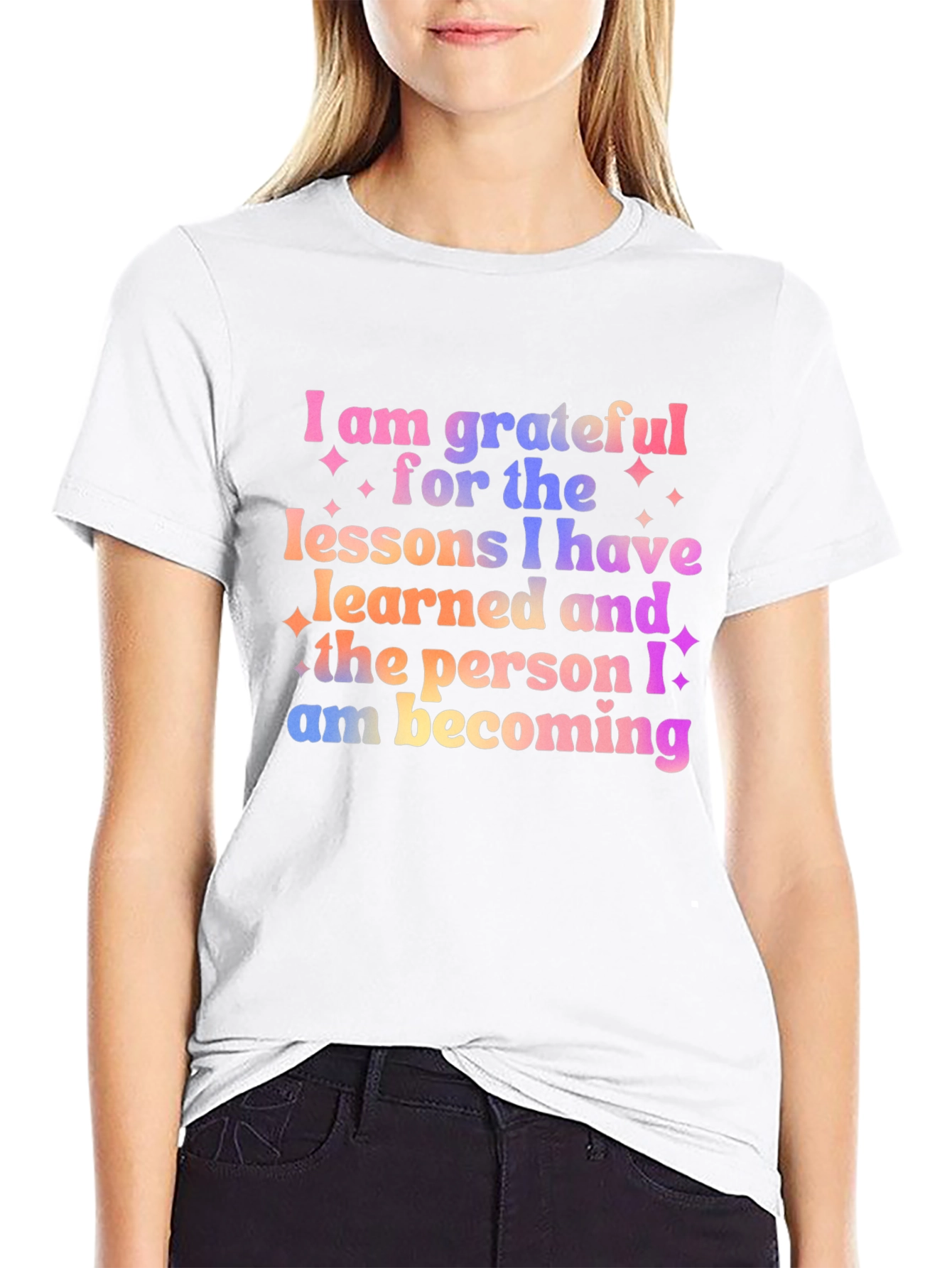 Grateful Lessons Graphic Tee - Motivational Shirt