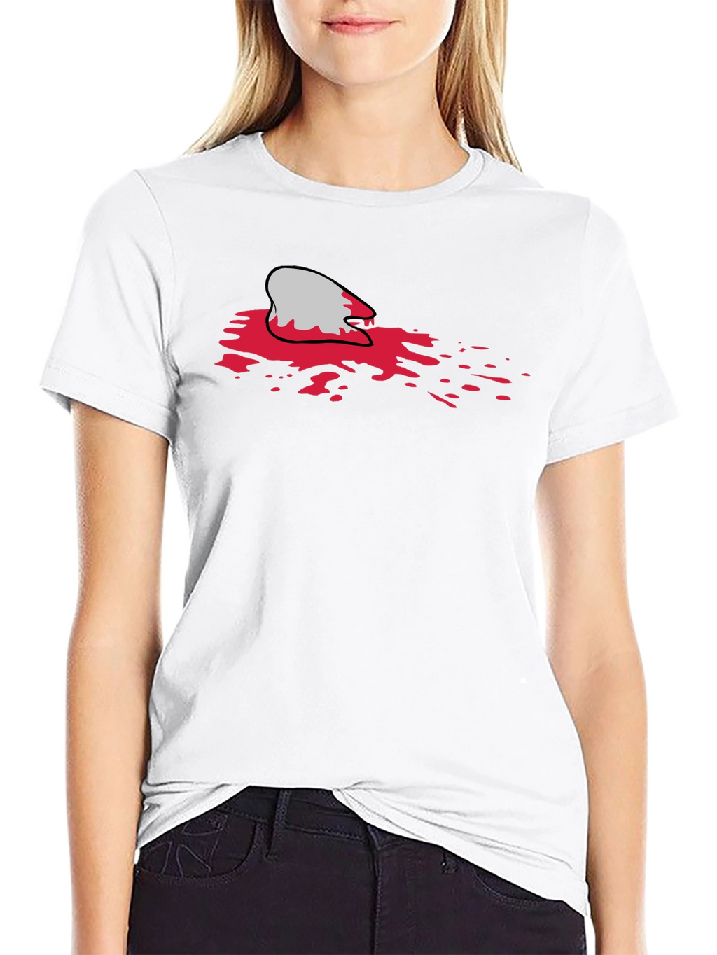 Bloody Shark Bite Black T-Shirt - Unique Graphic Tee