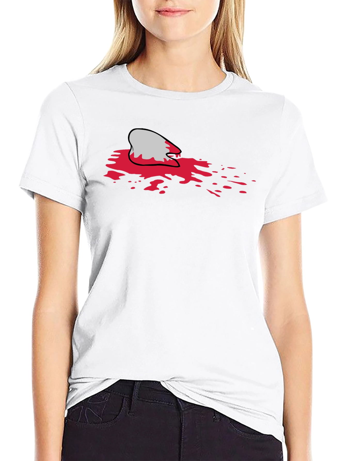 Bloody Shark Bite Black T-Shirt - Unique Graphic Tee