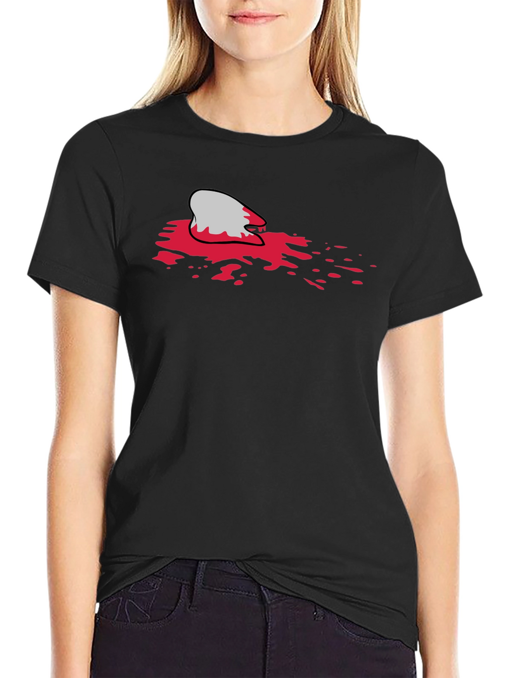 Bloody Shark Bite Black T-Shirt - Unique Graphic Tee