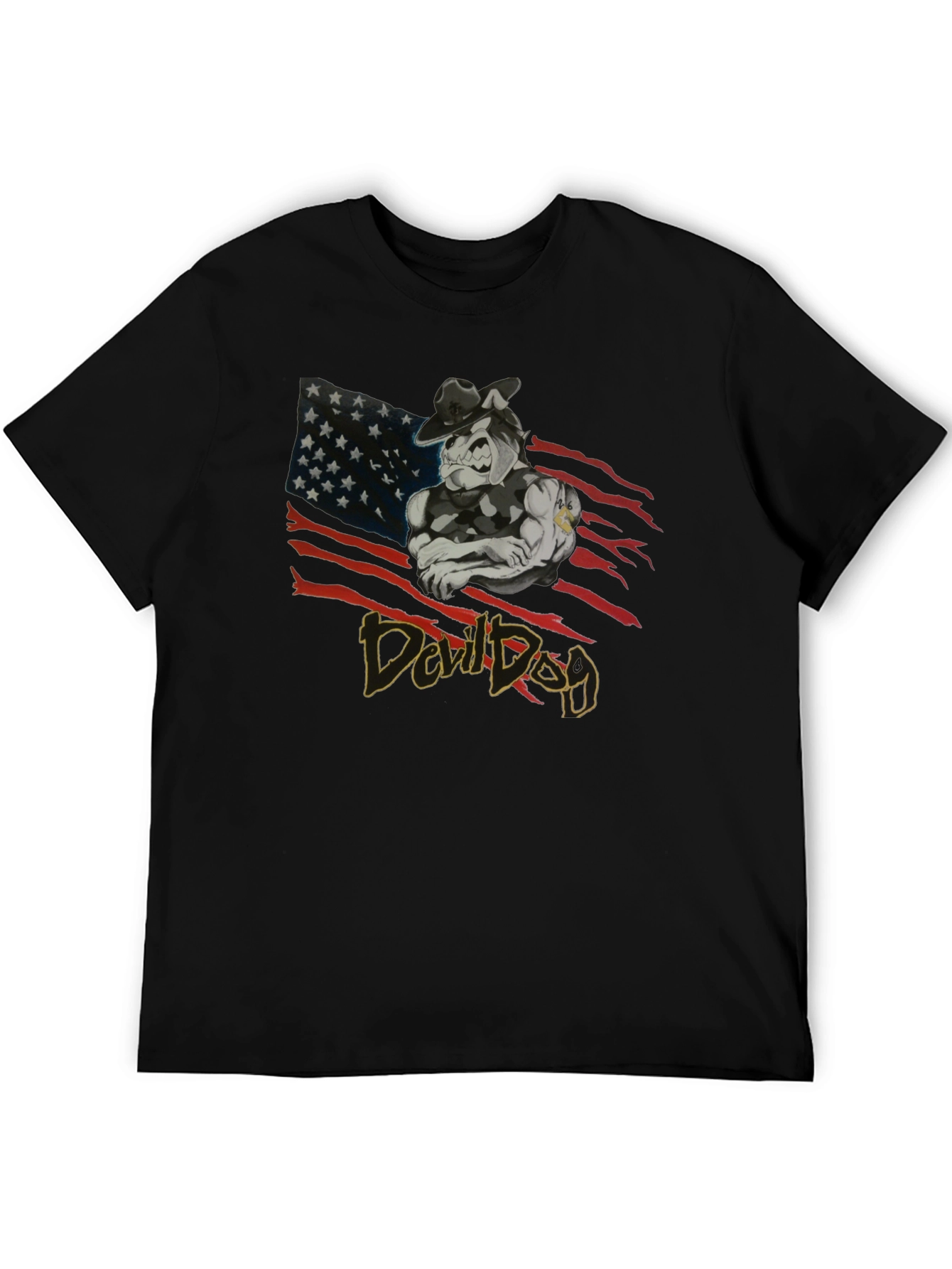 Devil Dog Graphic Print T-Shirt