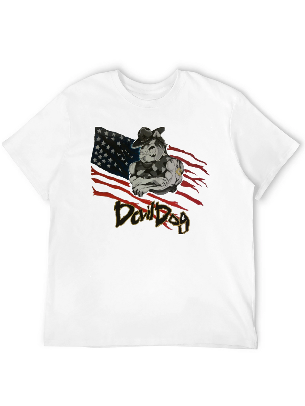 Devil Dog Graphic Print T-Shirt