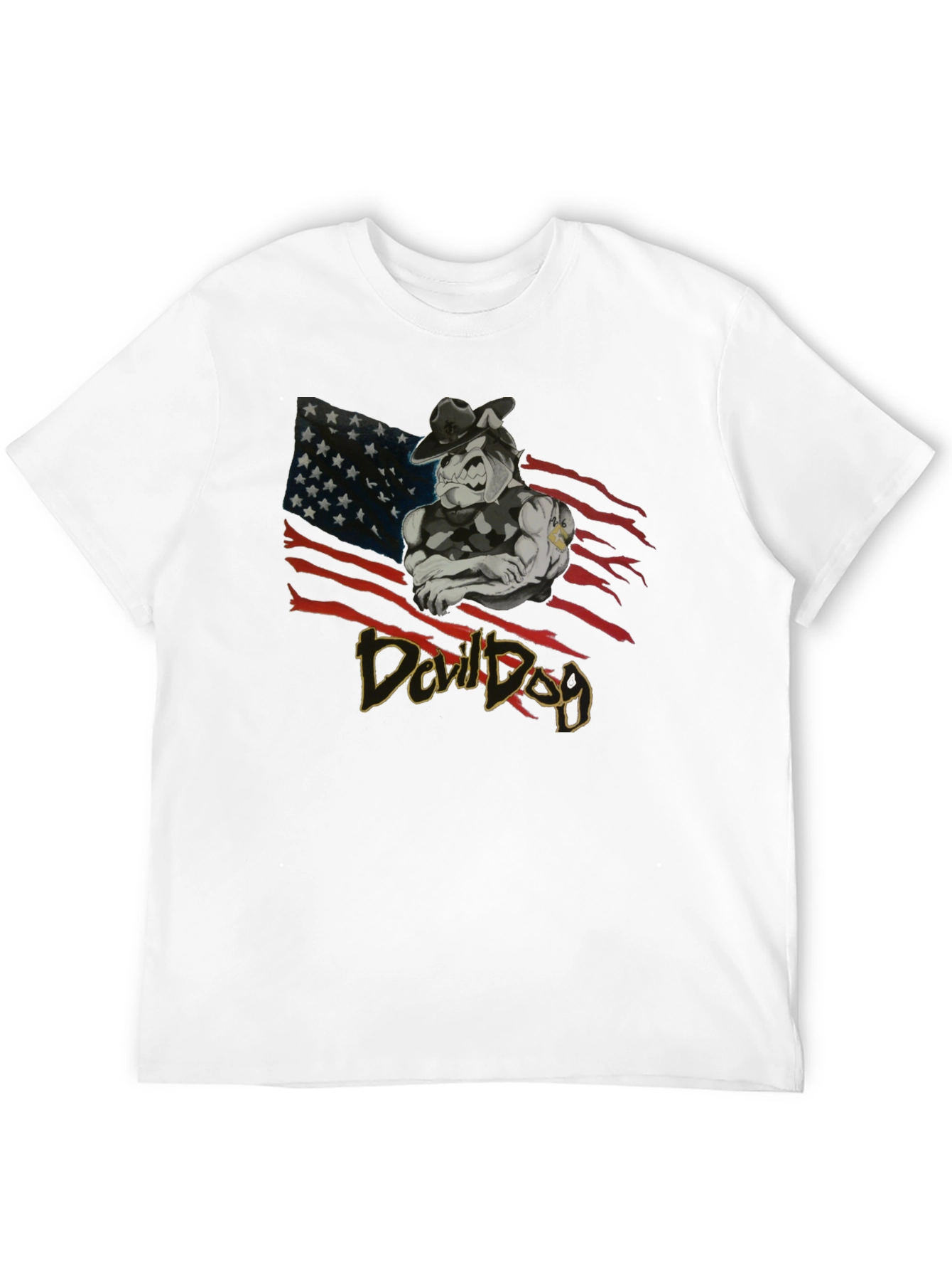 Devil Dog Graphic Print T-Shirt