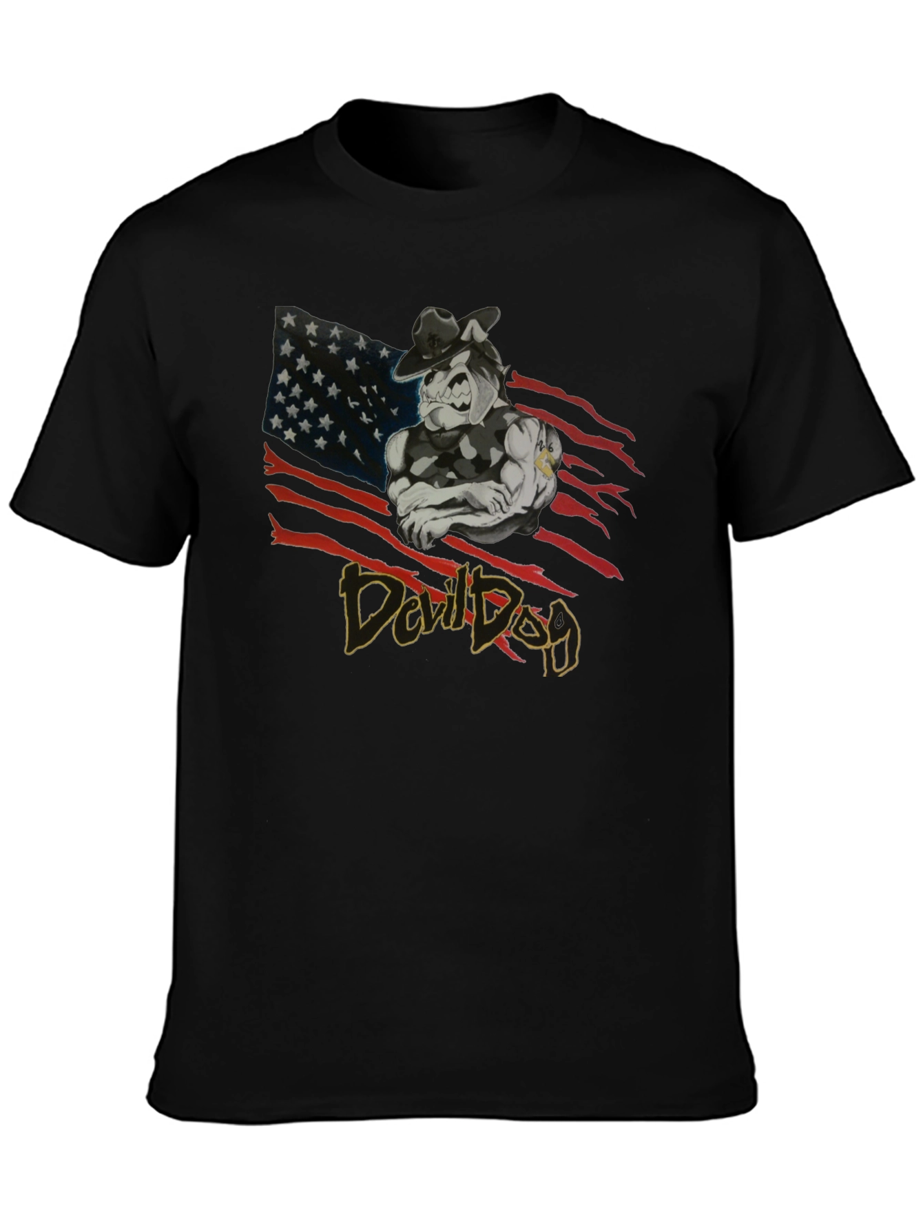 Devil Dog Graphic Print T-Shirt