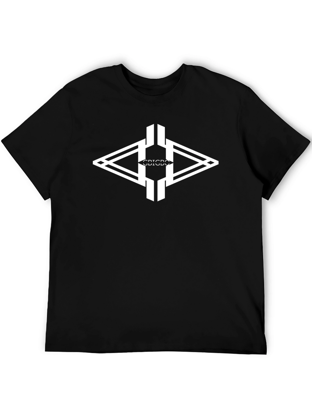 Geometric Graphic Tee - Modern Design Black T-Shirt