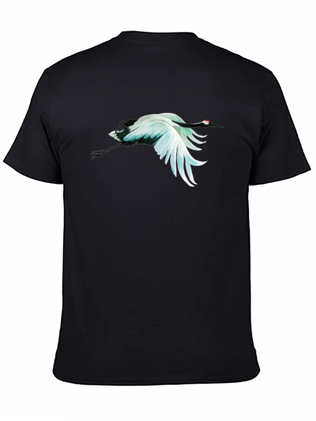Crane Graphic Black T-Shirt