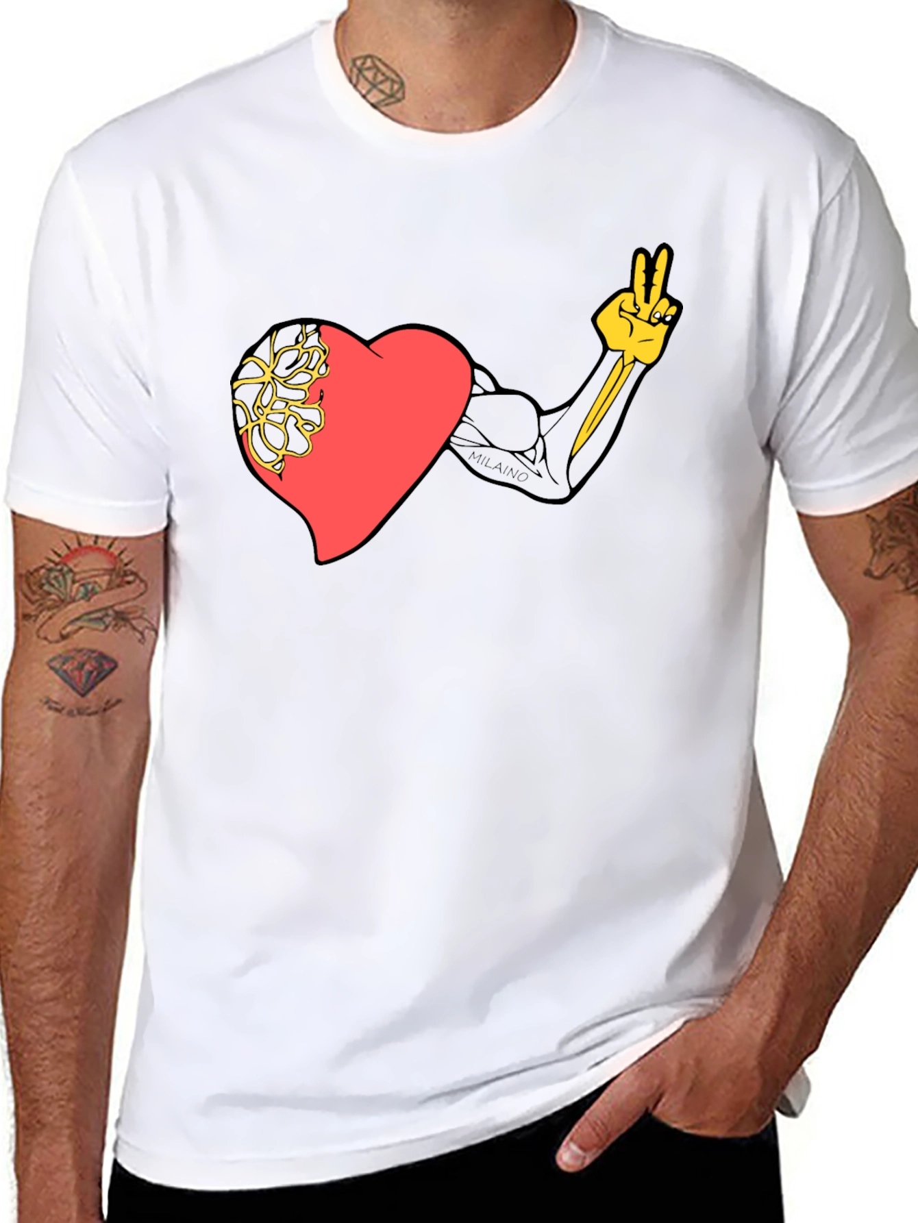 Heart Strength Graphic Black Tee