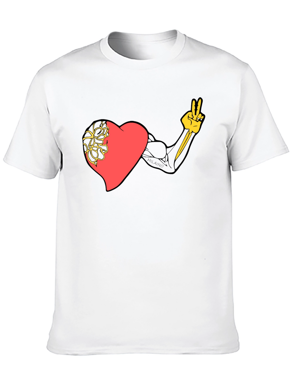 Heart Strength Graphic Black Tee