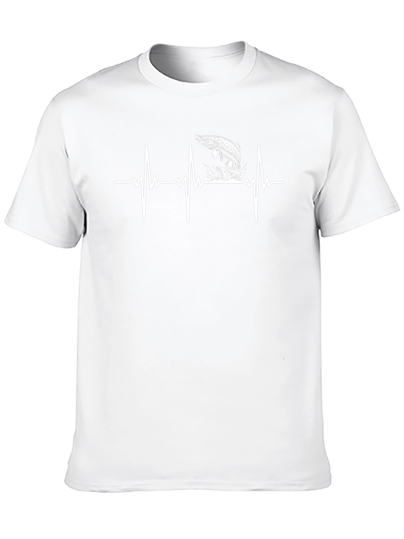 Fishing Heartbeat T-Shirt - Pike Lifeline Tee