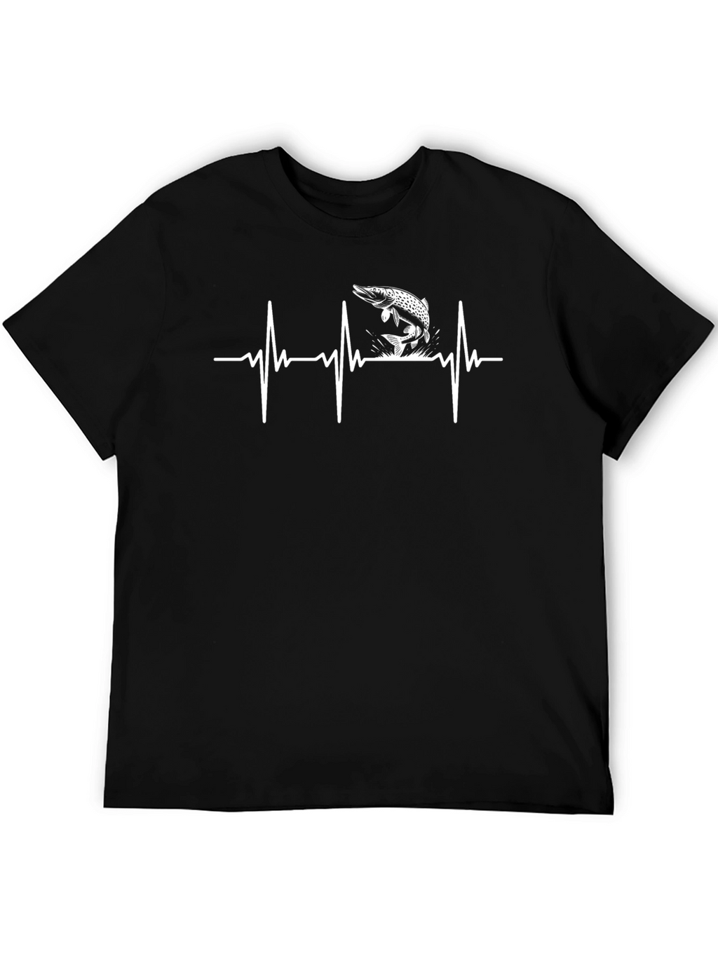 Fishing Heartbeat T-Shirt - Pike Lifeline Tee