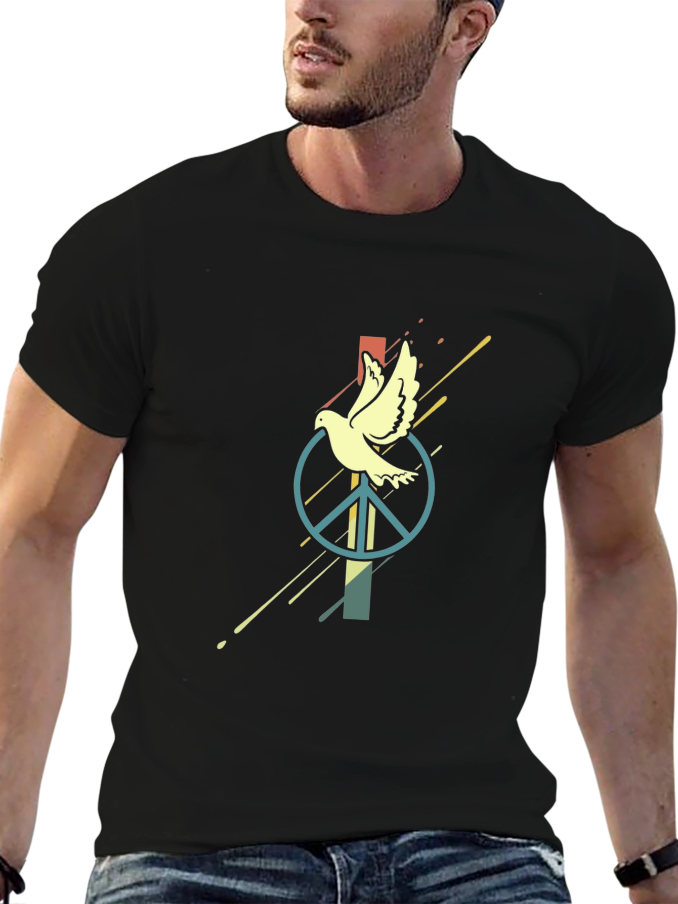 Peace Dove Graphic Tee - Black T-Shirt