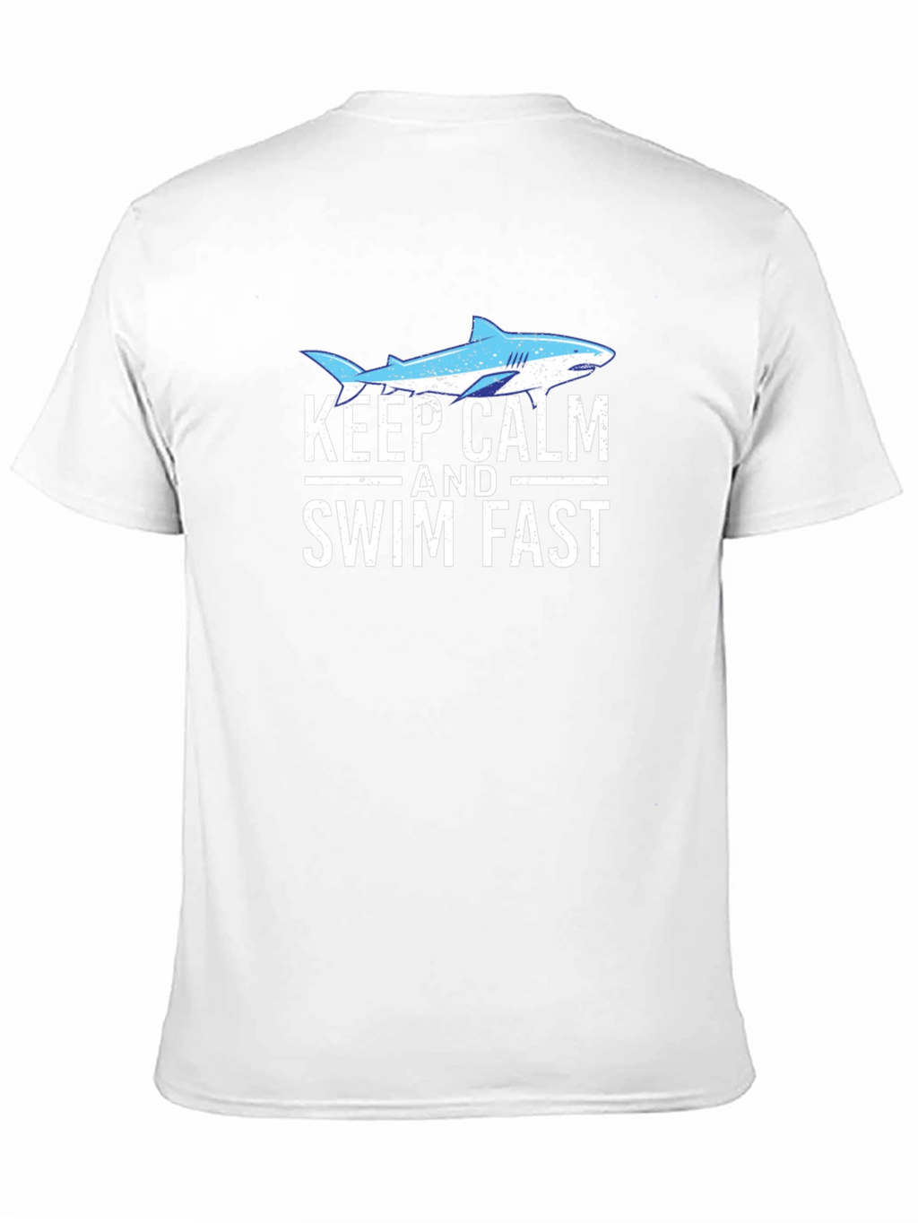 Keep Calm and Swim Fast Shark Graphic T-Shirt