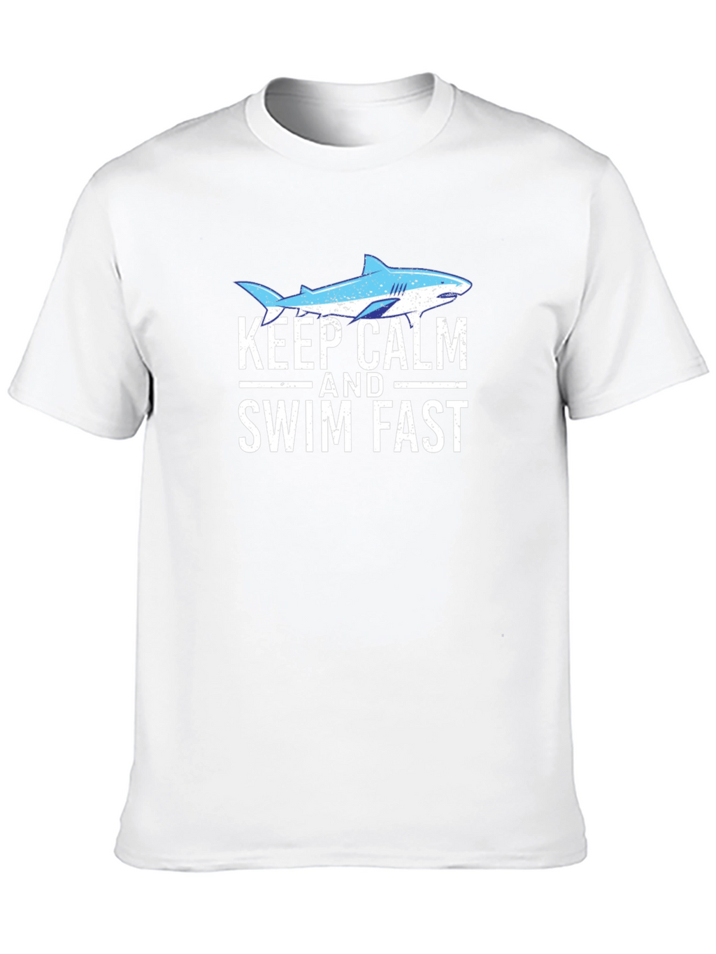 Keep Calm and Swim Fast Shark Graphic T-Shirt