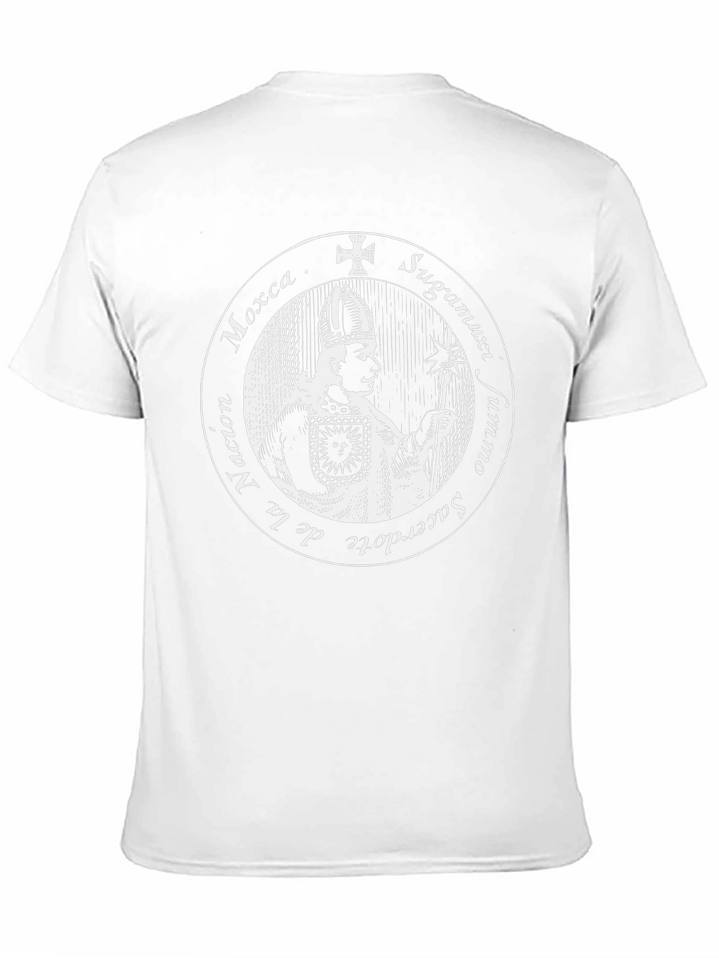 Black T-Shirt with Priest Graphic Design