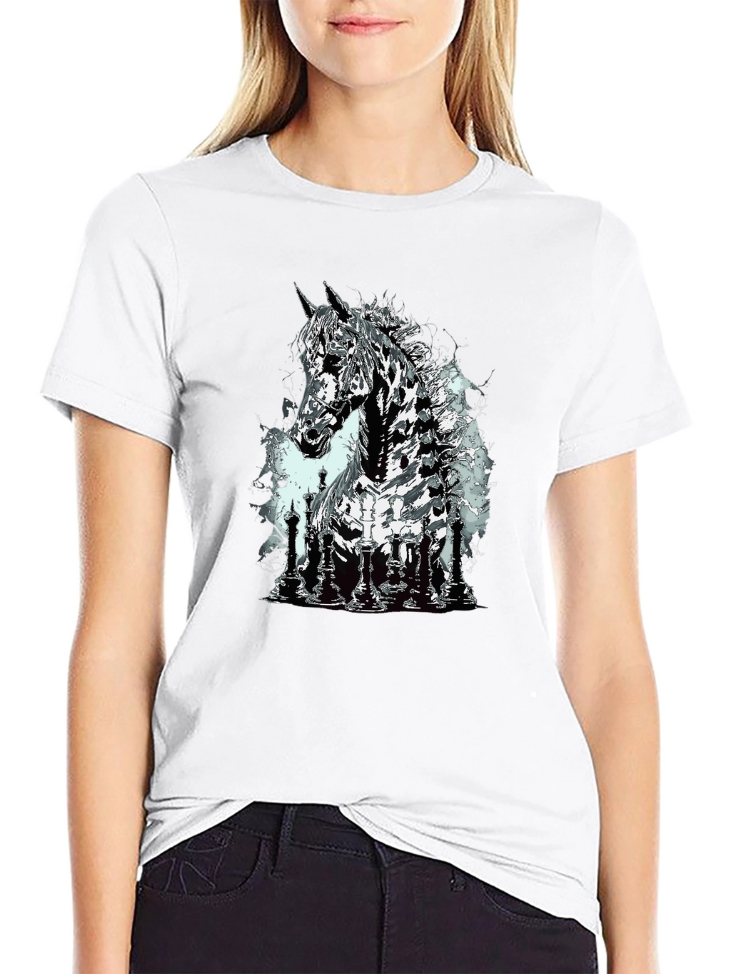 Chess Horse Graphic T-Shirt