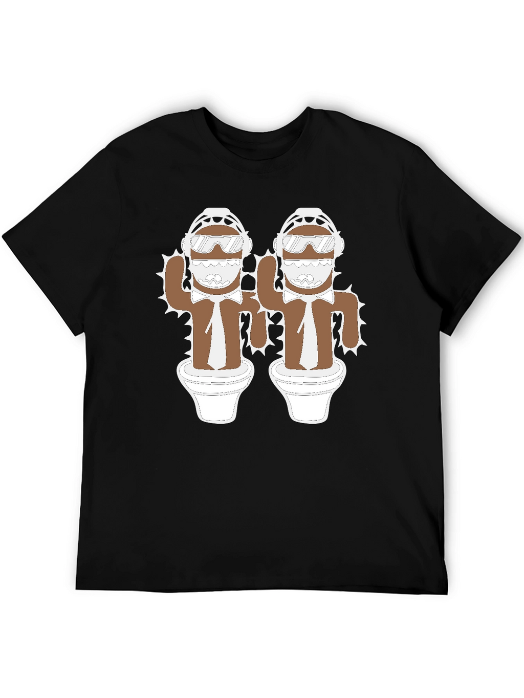 Cactus Bros Black T-Shirt - Unique Graphic Tee