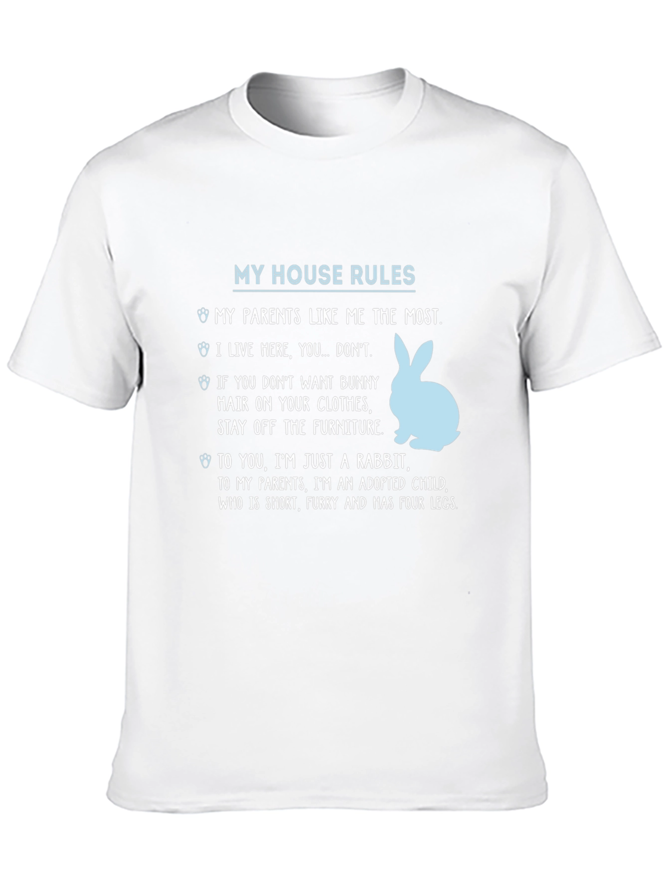 My House Rules Bunny Rabbit Graphic Tee