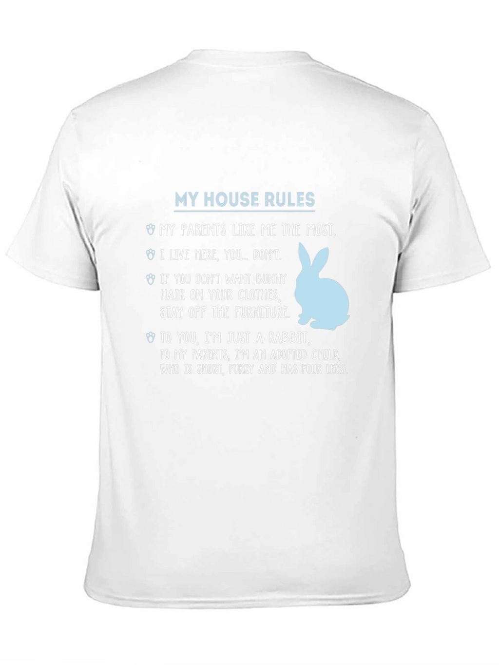 My House Rules Bunny Rabbit Graphic Tee