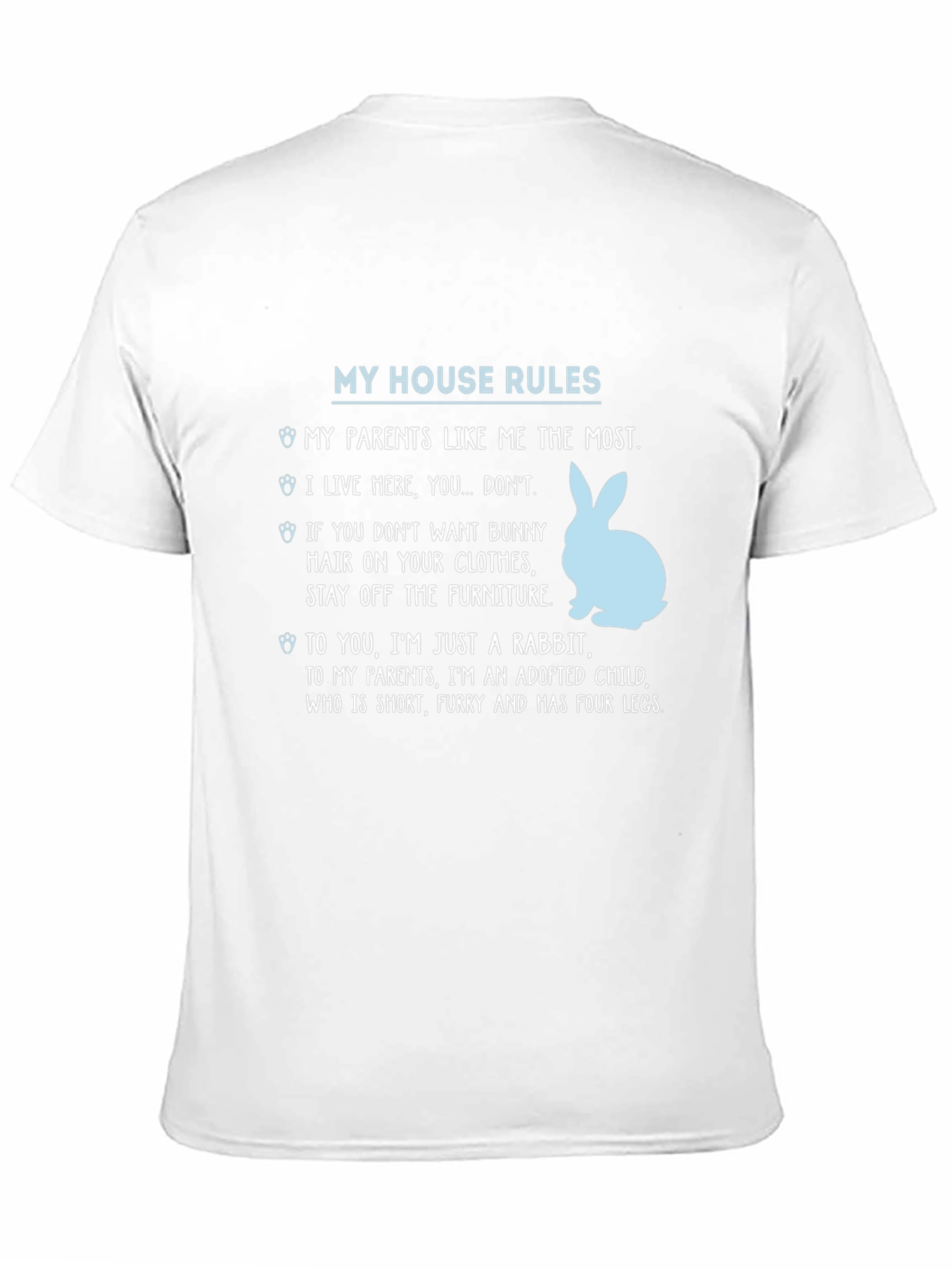 My House Rules Bunny Rabbit Graphic Tee