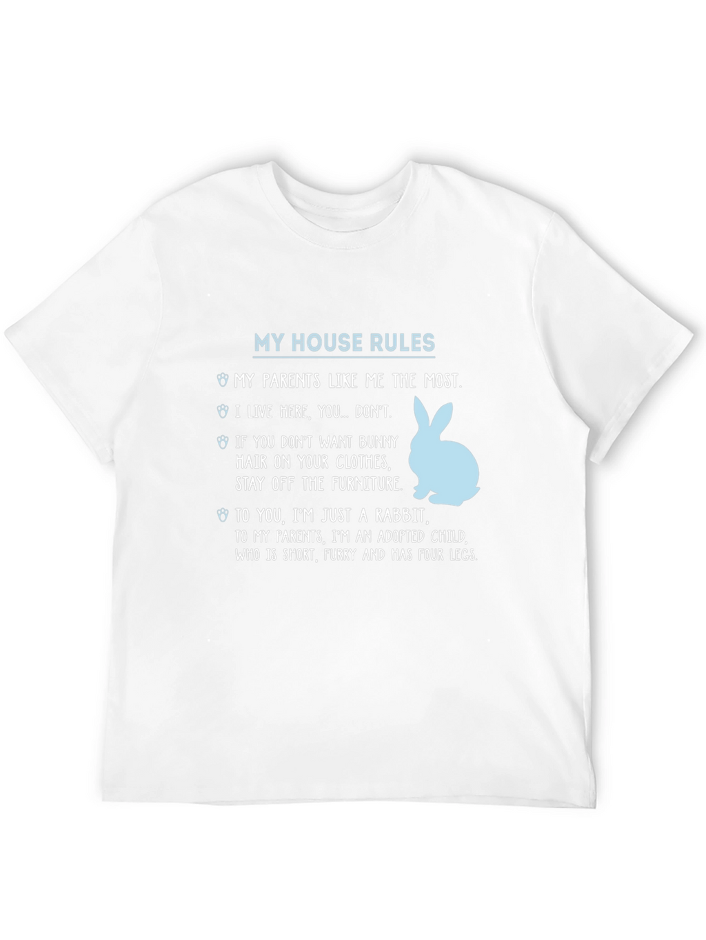 My House Rules Bunny Rabbit Graphic Tee
