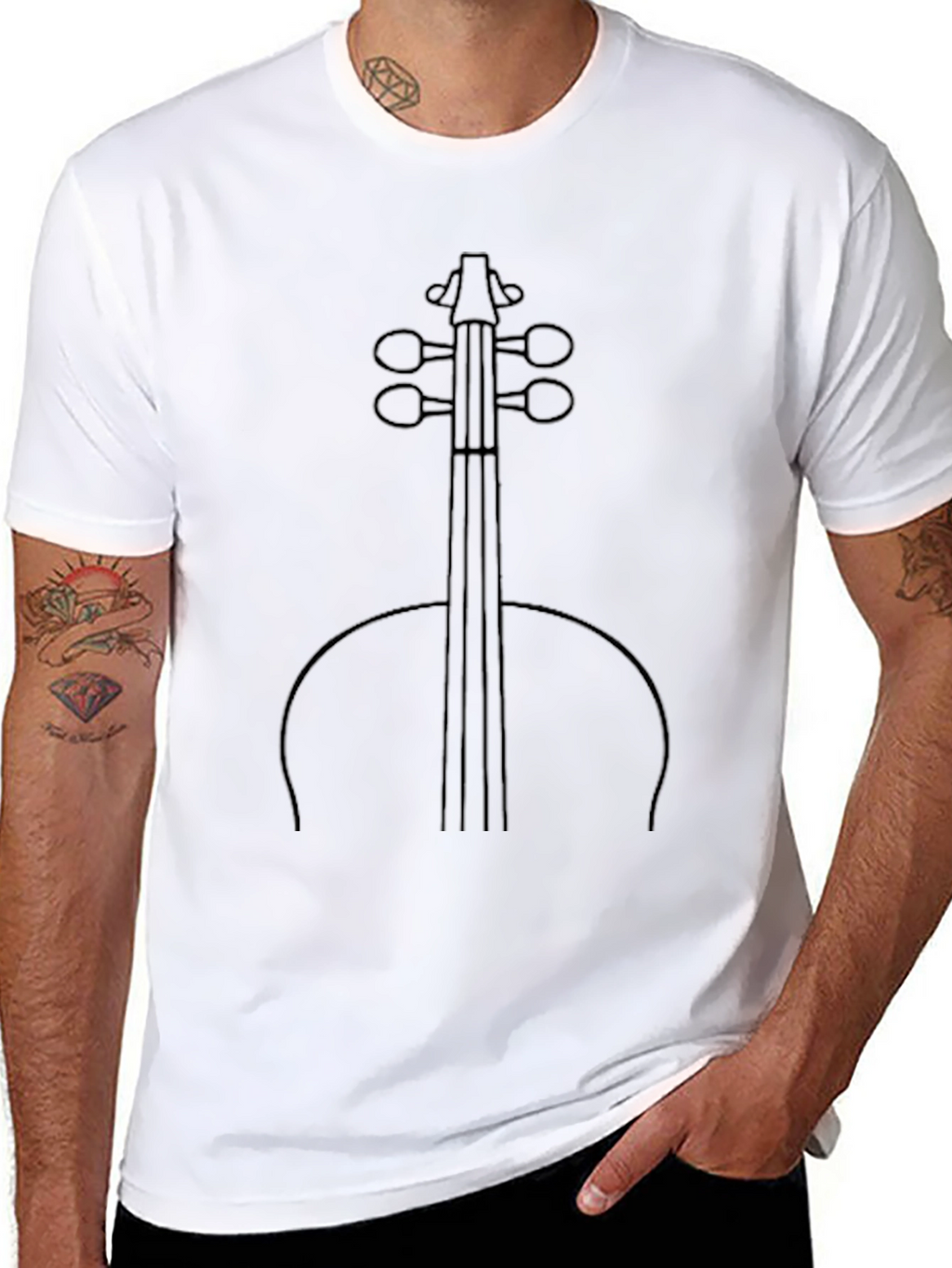 Cello Graphic Tee - Musical Instrument Shirt