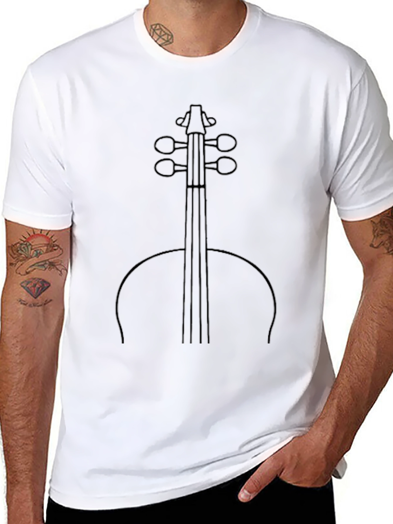 Cello Graphic Tee - Musical Instrument Shirt