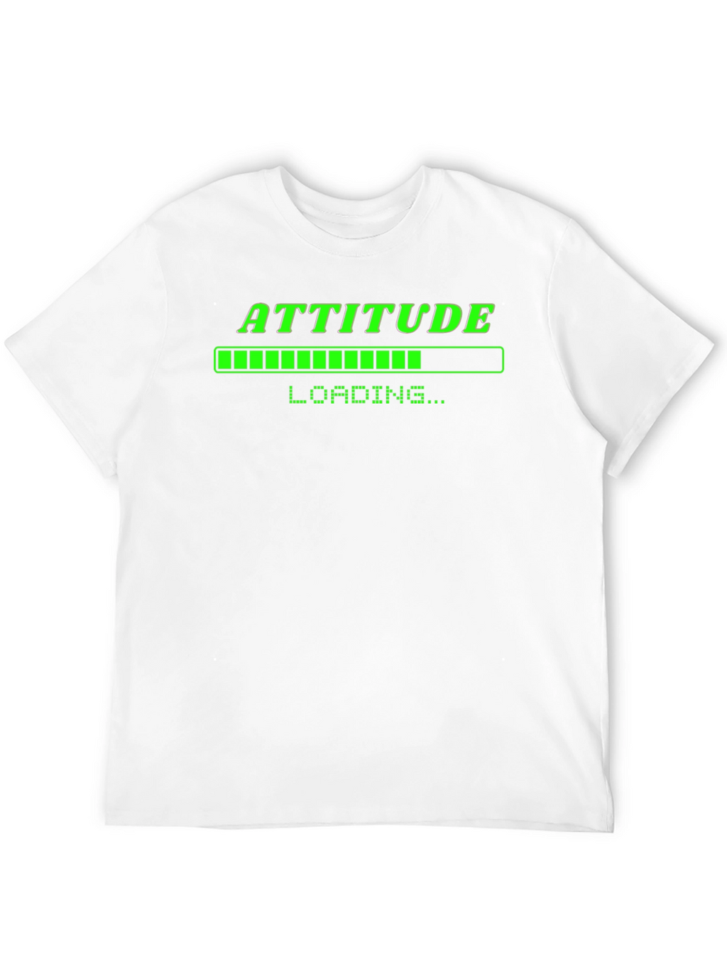 Attitude Loading T-Shirt - Black Cotton Graphic Tee