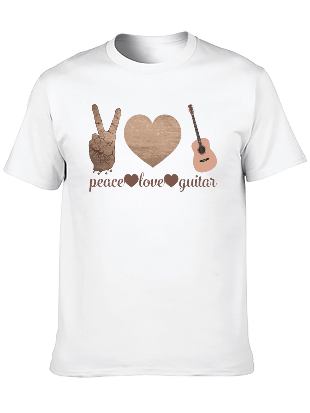 Peace Love Guitar Graphic Tee