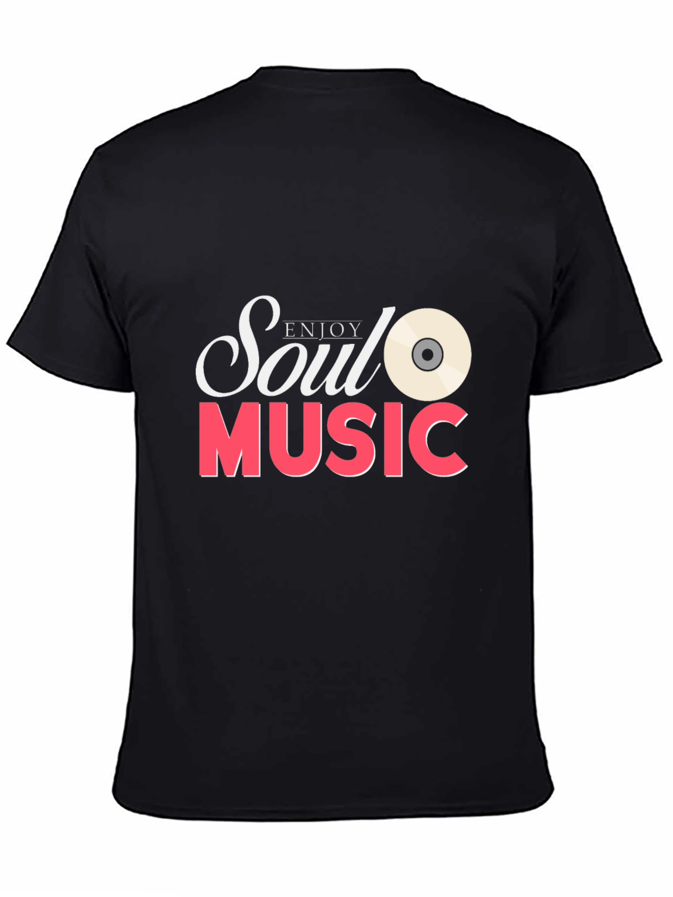 Soul Music Graphic Tee - Black Cotton T-Shirt