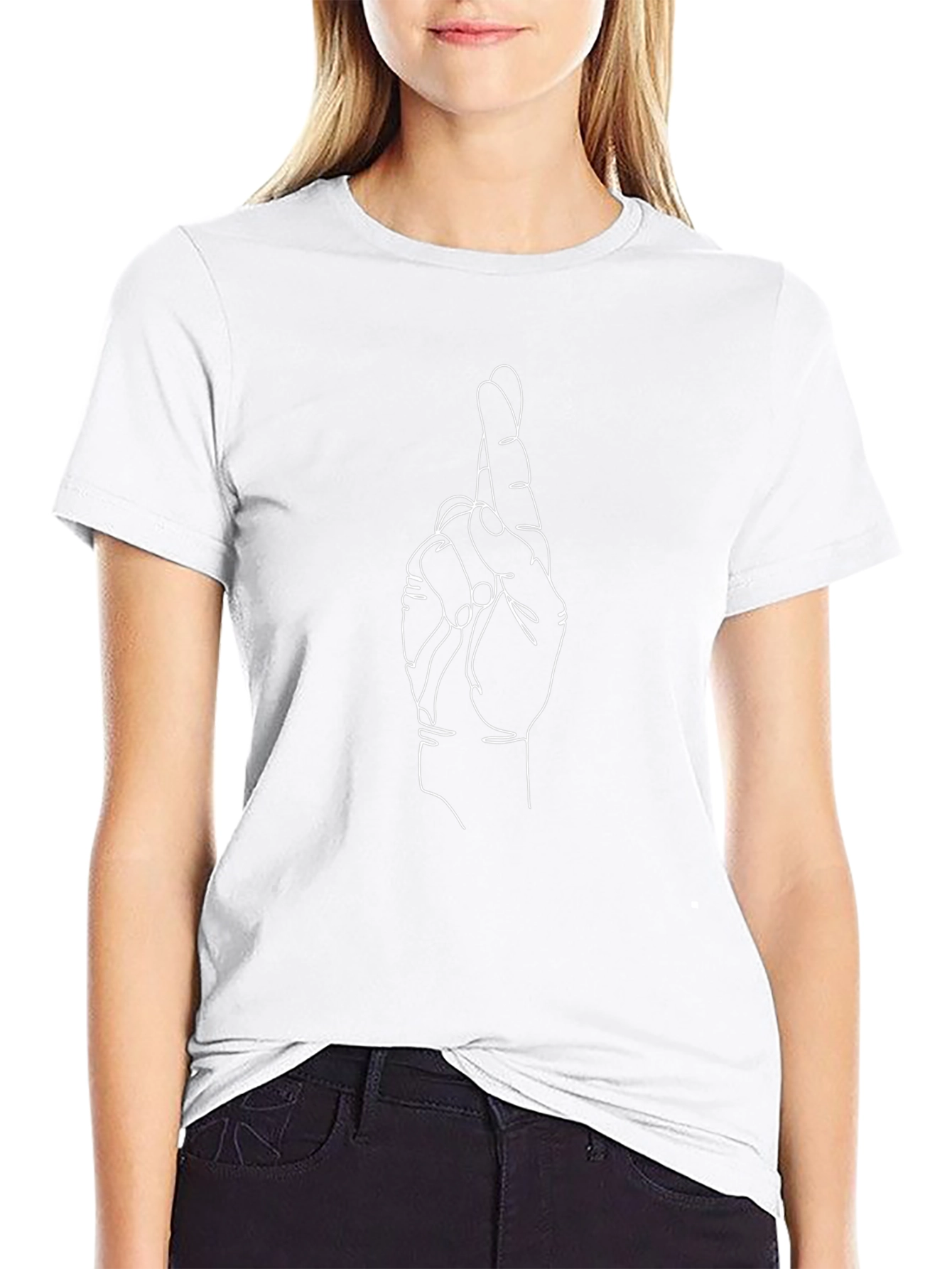 Fingers Crossed Graphic Tee - Luck and Style Combined
