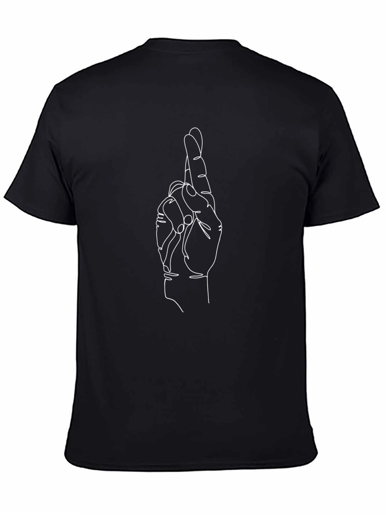 Fingers Crossed Graphic Tee - Luck and Style Combined