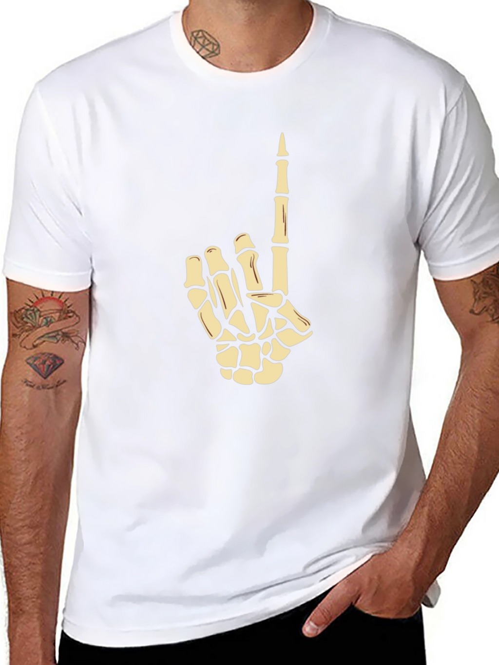 Skeleton Hand Graphic Tee - Number One Fan