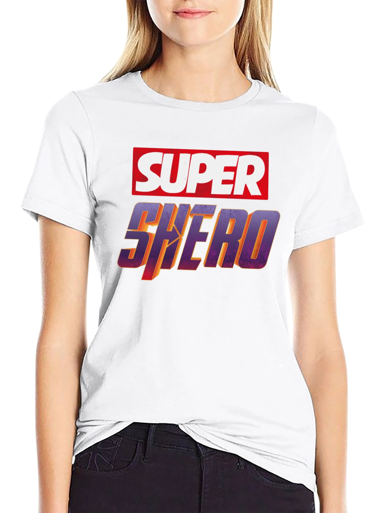 Super Shero Graphic Tee - Black Unisex T-Shirt