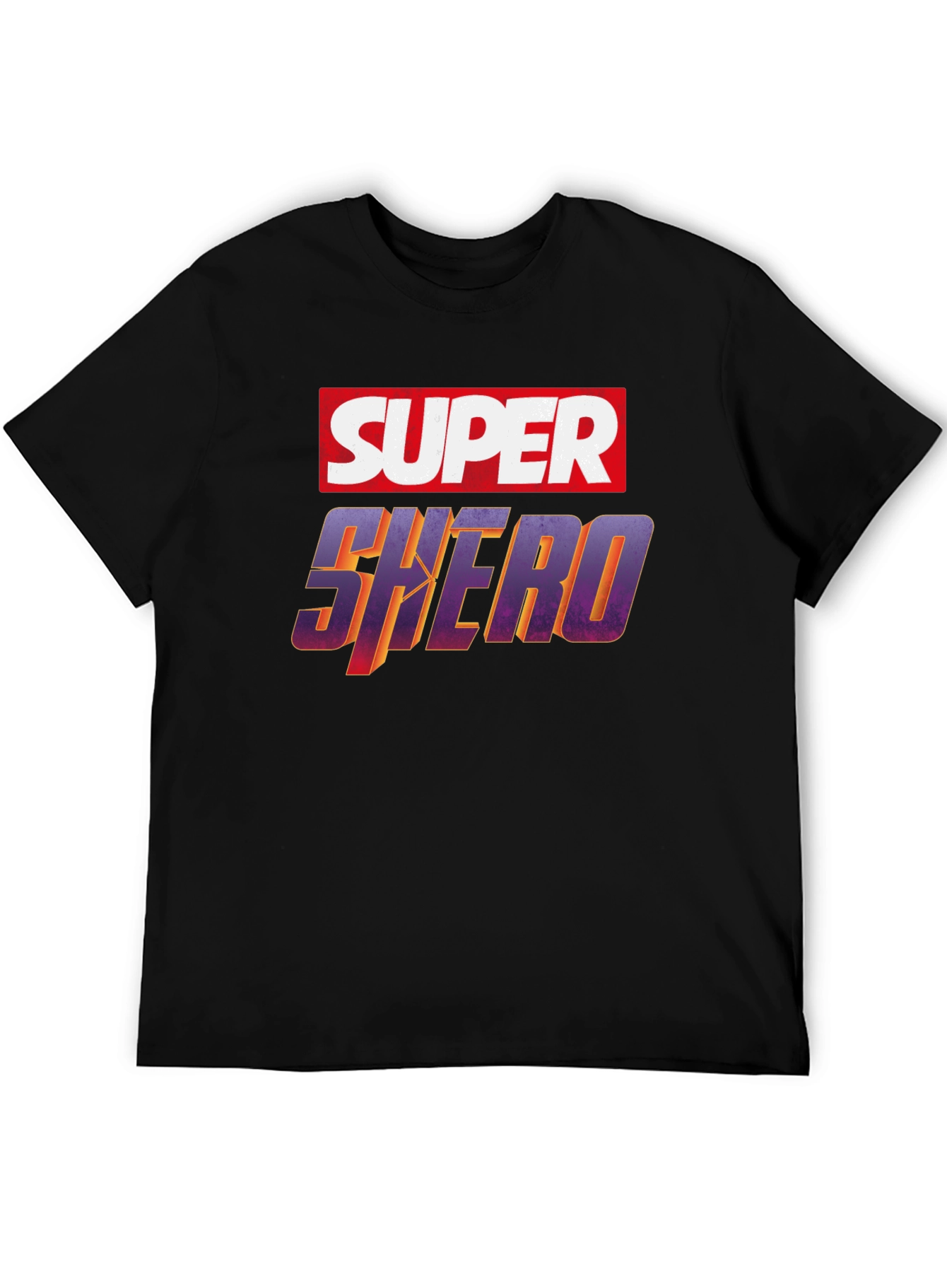 Super Shero Graphic Tee - Black Unisex T-Shirt