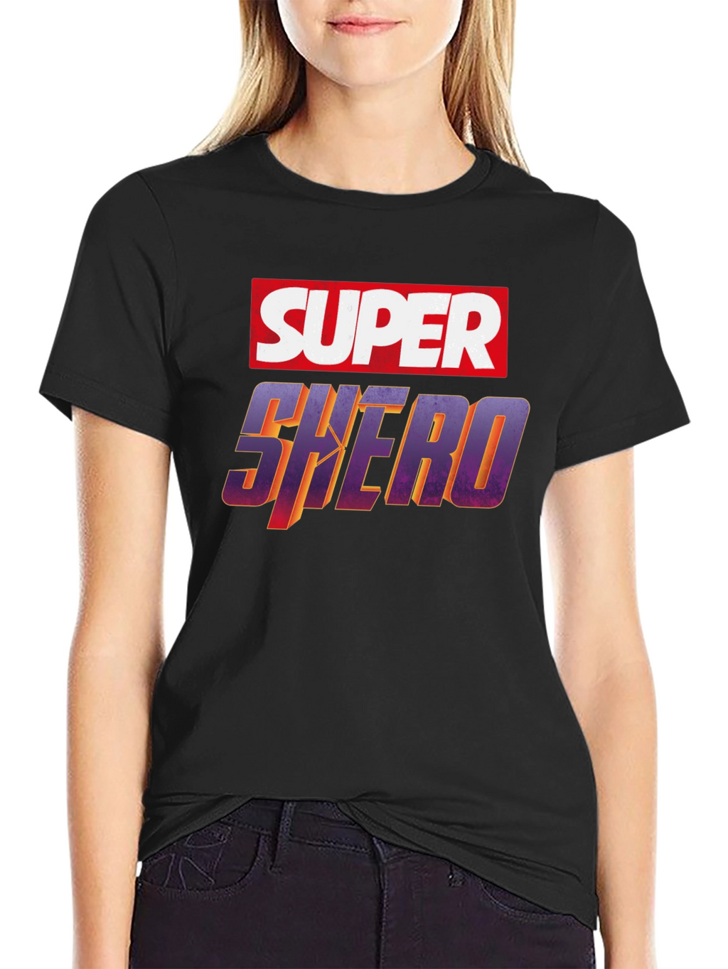 Super Shero Graphic Tee - Black Unisex T-Shirt
