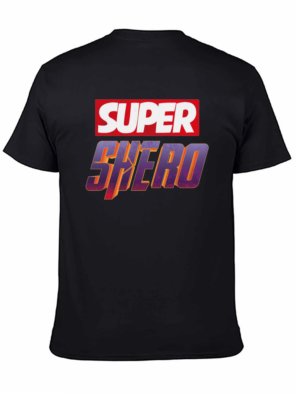 Super Shero Graphic Tee - Black Unisex T-Shirt