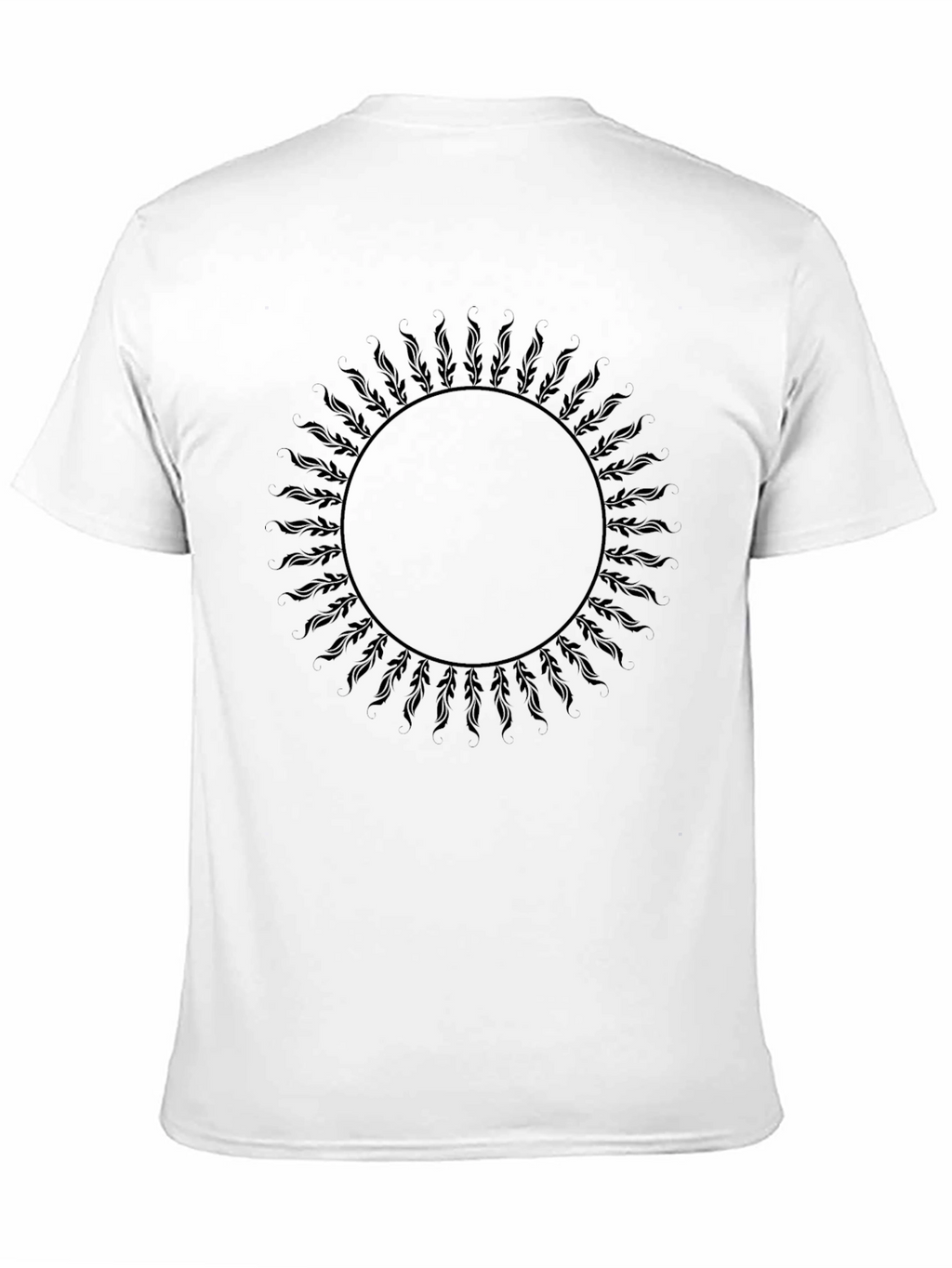 Sunburst Graphic Tee - Black Cotton Casual Shirt